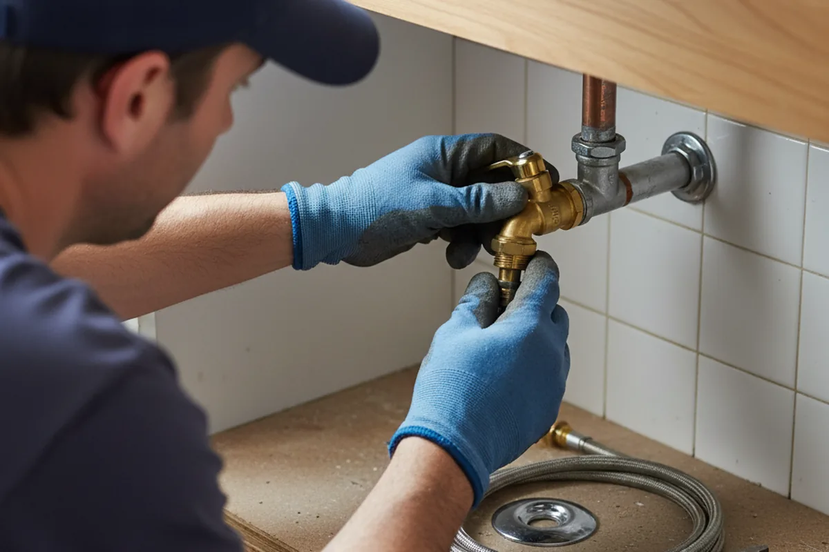 Shutoff valve and fitting work during Burst Pipe Repair in Key West